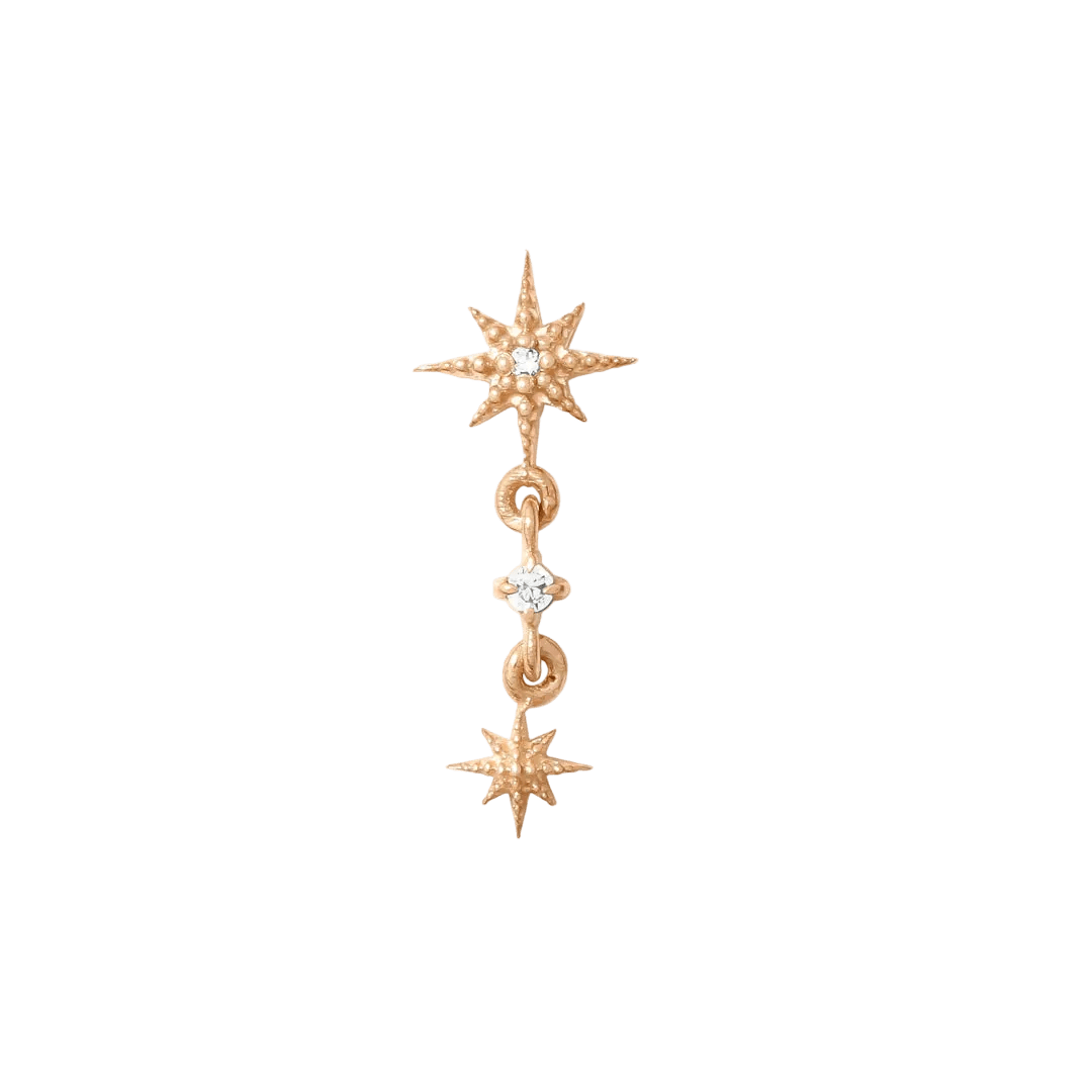 Lumina - 14K Gold Gem Threadless End - piercing - zone.com