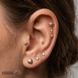Lumina - 14K Gold Gem Threadless End - piercing - zone.com