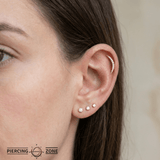 Luna – 14K Gold Threadless/Threaded End - piercing - zone.com