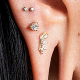 Lupine – 14K Gold Threadless/Threaded End - piercing - zone.com