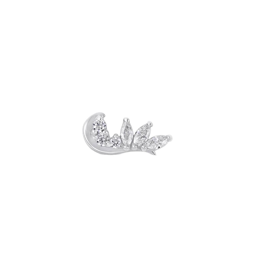 Lupine – 14K Gold Threadless/Threaded End - piercing - zone.com