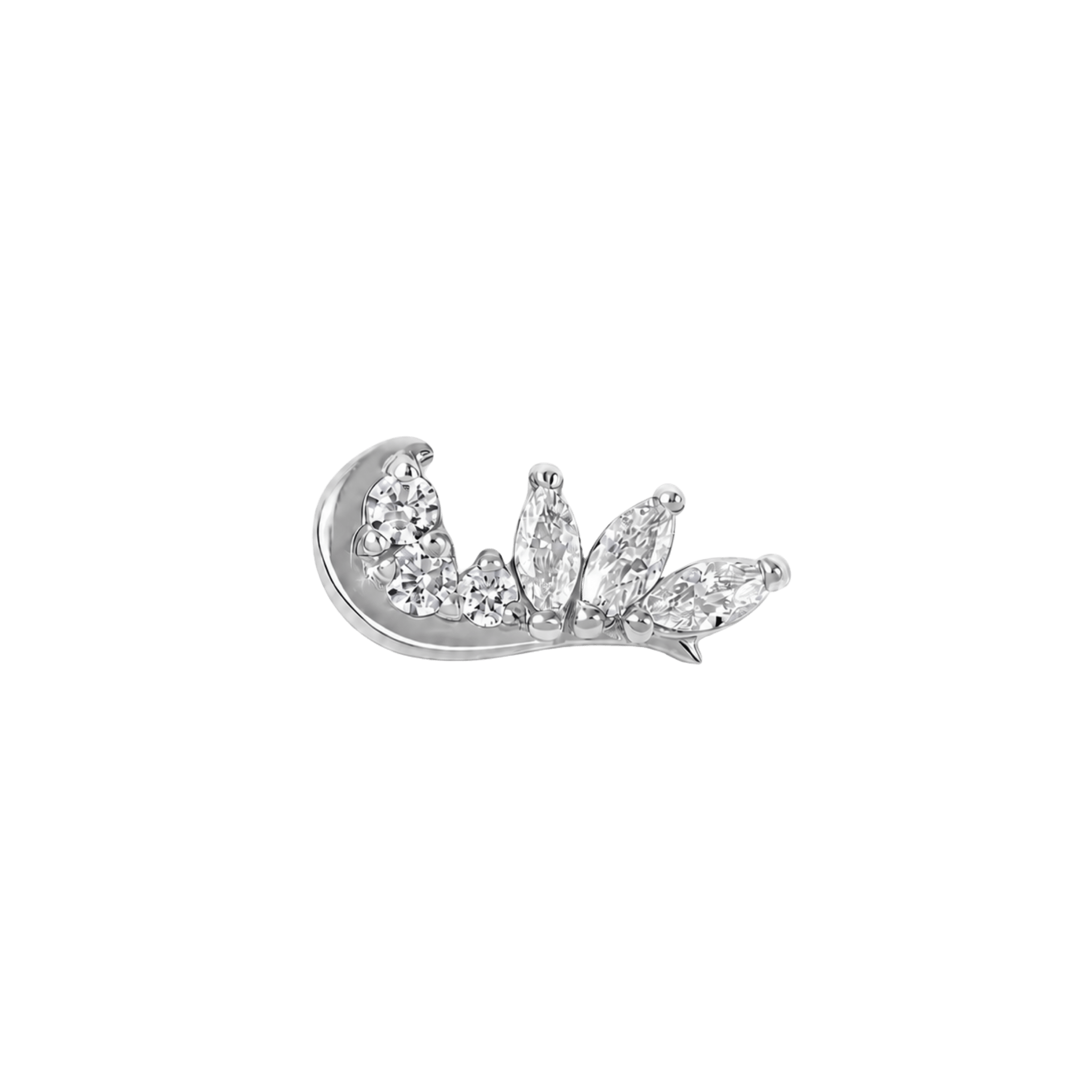 Lupine – 14K Gold Threadless/Threaded End - piercing-zone.com