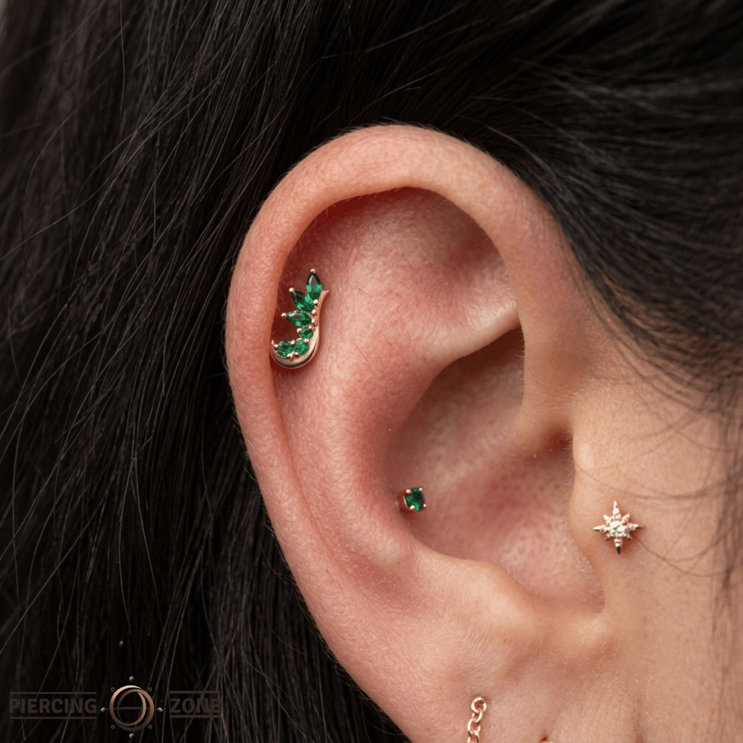 Lupine – 14K Gold Threadless/Threaded End - piercing - zone.com