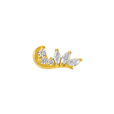 Lupine – 14K Gold Threadless/Threaded End - piercing-zone.com