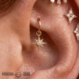 Lustre Charm - 14K Gold Gem Charm - piercing - zone.com