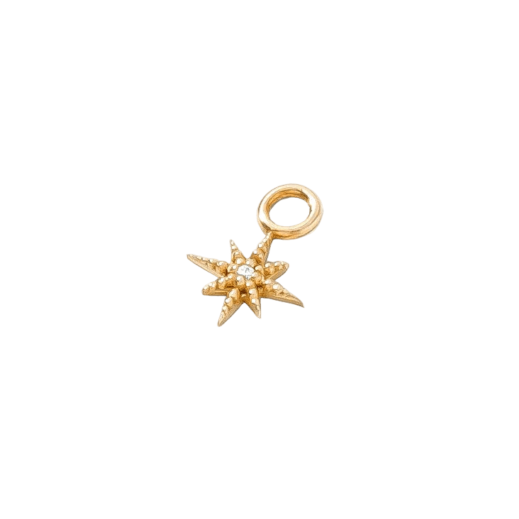 Lustre Charm - 14K Gold Gem Charm - piercing - zone.com