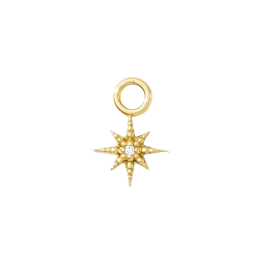 Lustre Charm - 14K Gold Gem Charm - piercing - zone.com