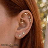 Lustre Charm - 14K Gold Gem Charm - piercing - zone.com
