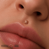 Lustre Pin - 14K Gold Gem Threadless End - piercing - zone.com