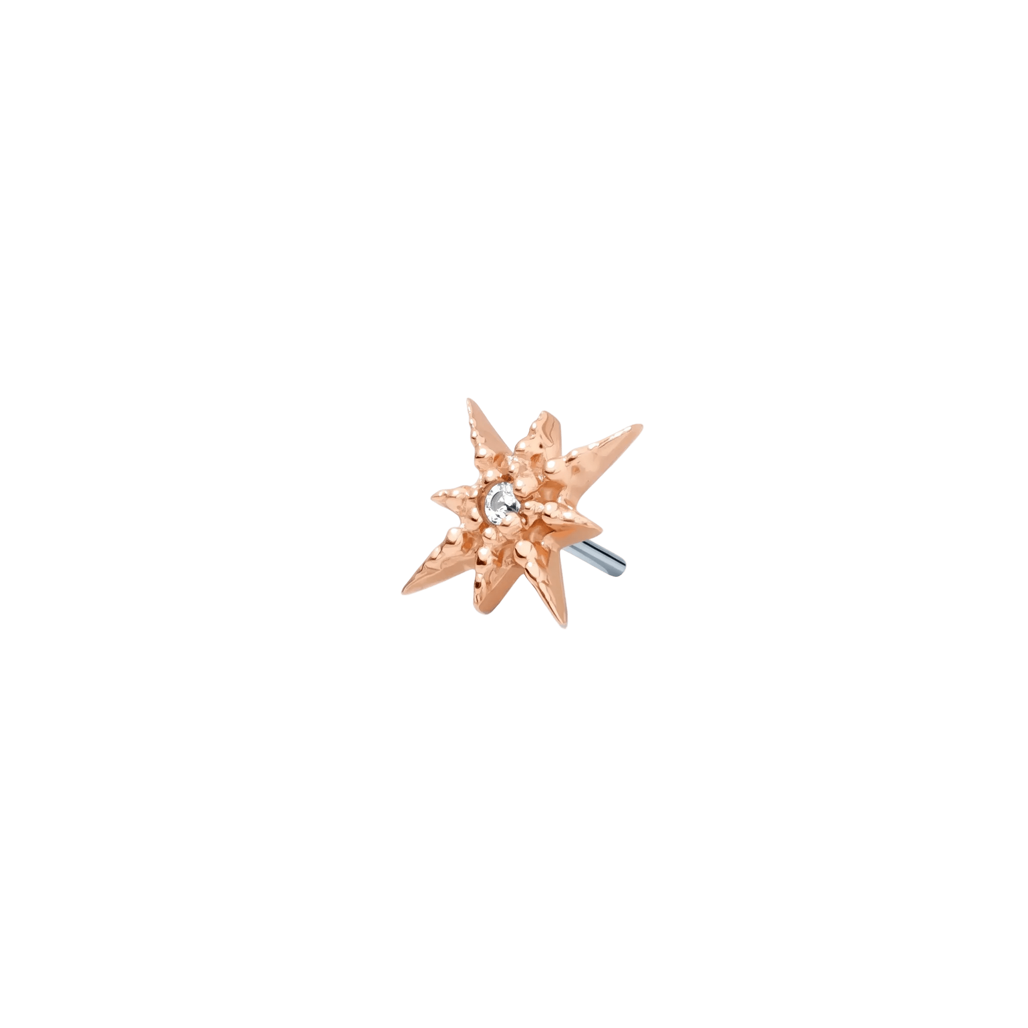 Lustre Pin - 14K Gold Gem Threadless End - piercing - zone.com