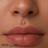 Lustre Pin - 14K Gold Gem Threadless End - piercing - zone.com
