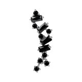 Lynx – 14K/18K Gold Baguette & Round Multi - Stone Threadless End - piercing - zone.com