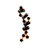 Lynx – 14K/18K Gold Baguette & Round Multi - Stone Threadless End - piercing - zone.com