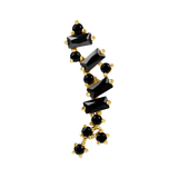 Lynx – 14K/18K Gold Baguette & Round Multi - Stone Threadless End - piercing - zone.com