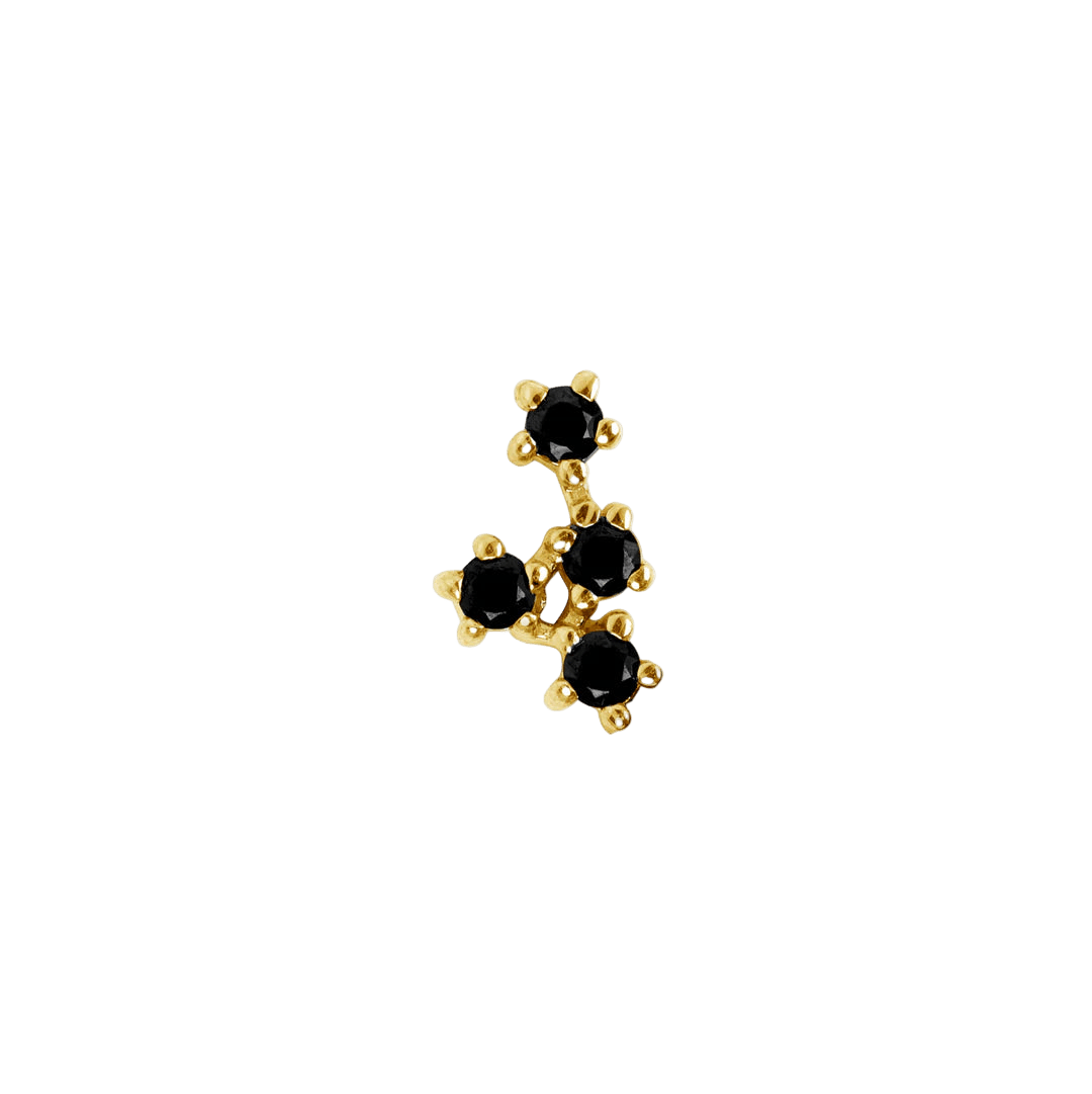 Lyra – 14K/18K Gold Multi - Stone Constellation Threadless End - piercing - zone.com
