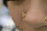 Madam Butterfly – 14K Gold Butterfly Threadless End - piercing - zone.com