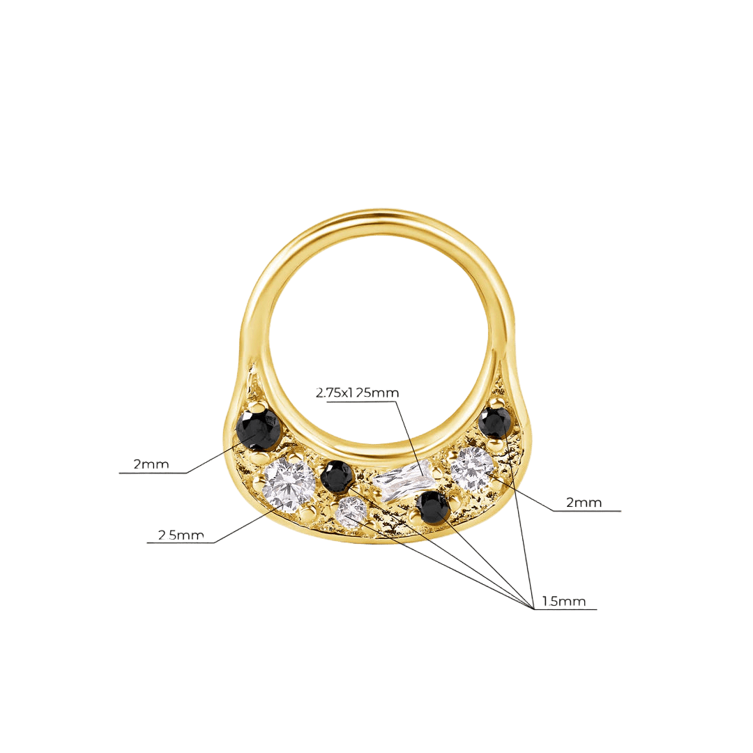 Mady’s Pursy Double - Sided Clicker – 14K & 18K Gold - piercing - zone.com