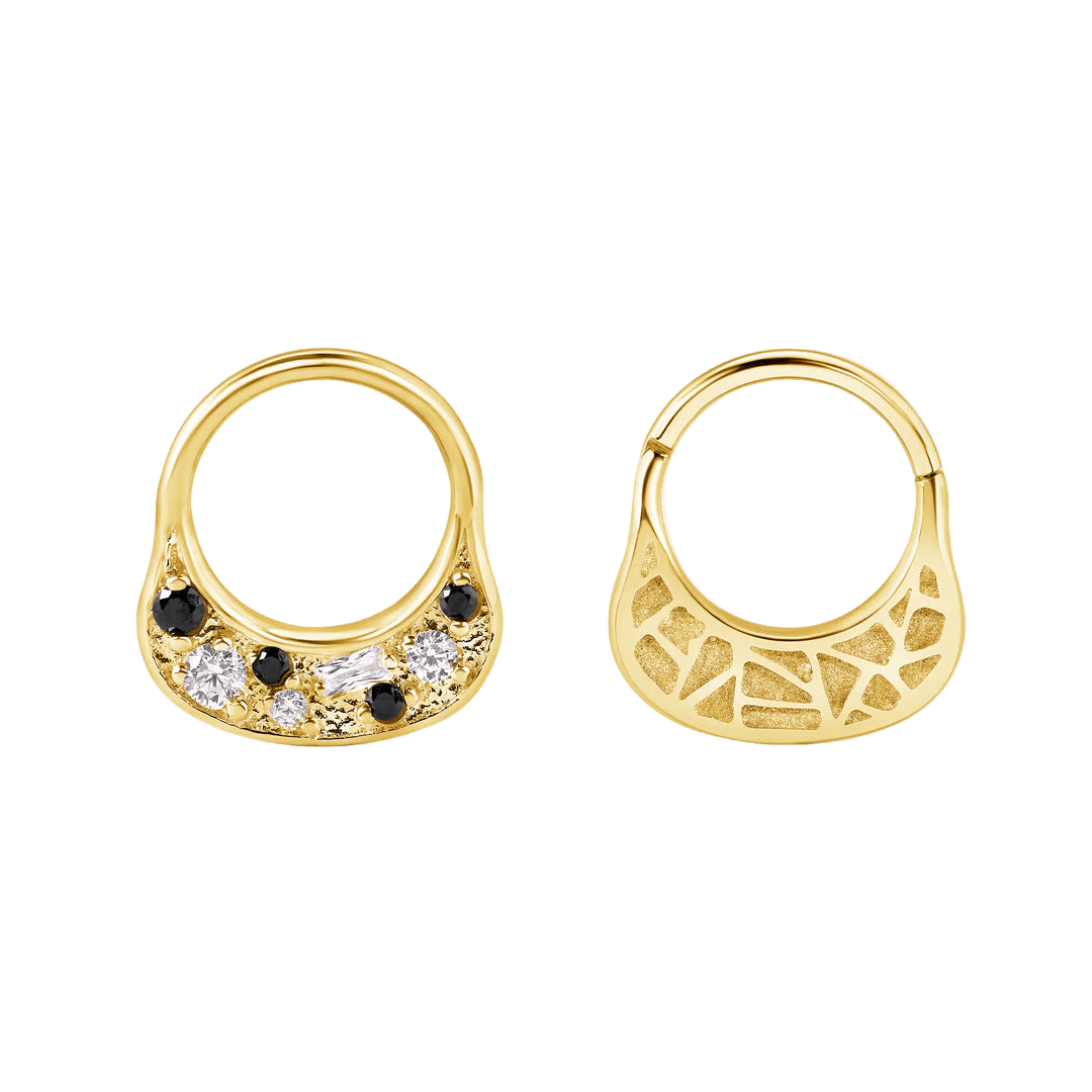Mady’s Pursy Double - Sided Clicker – 14K & 18K Gold - piercing - zone.com