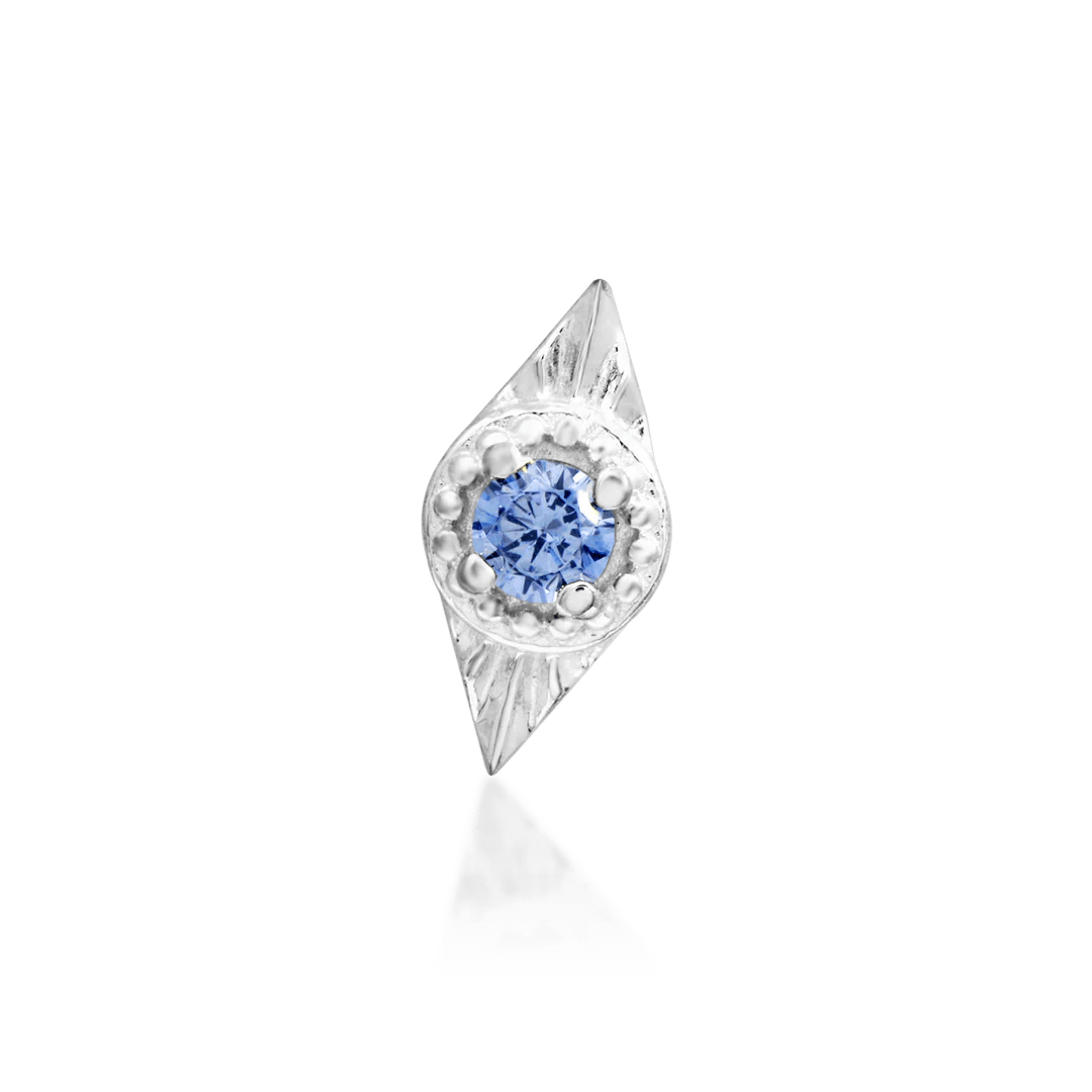 Malaika – Tanzanite Wing Design – 14K Gold Threadless End - piercing - zone.com