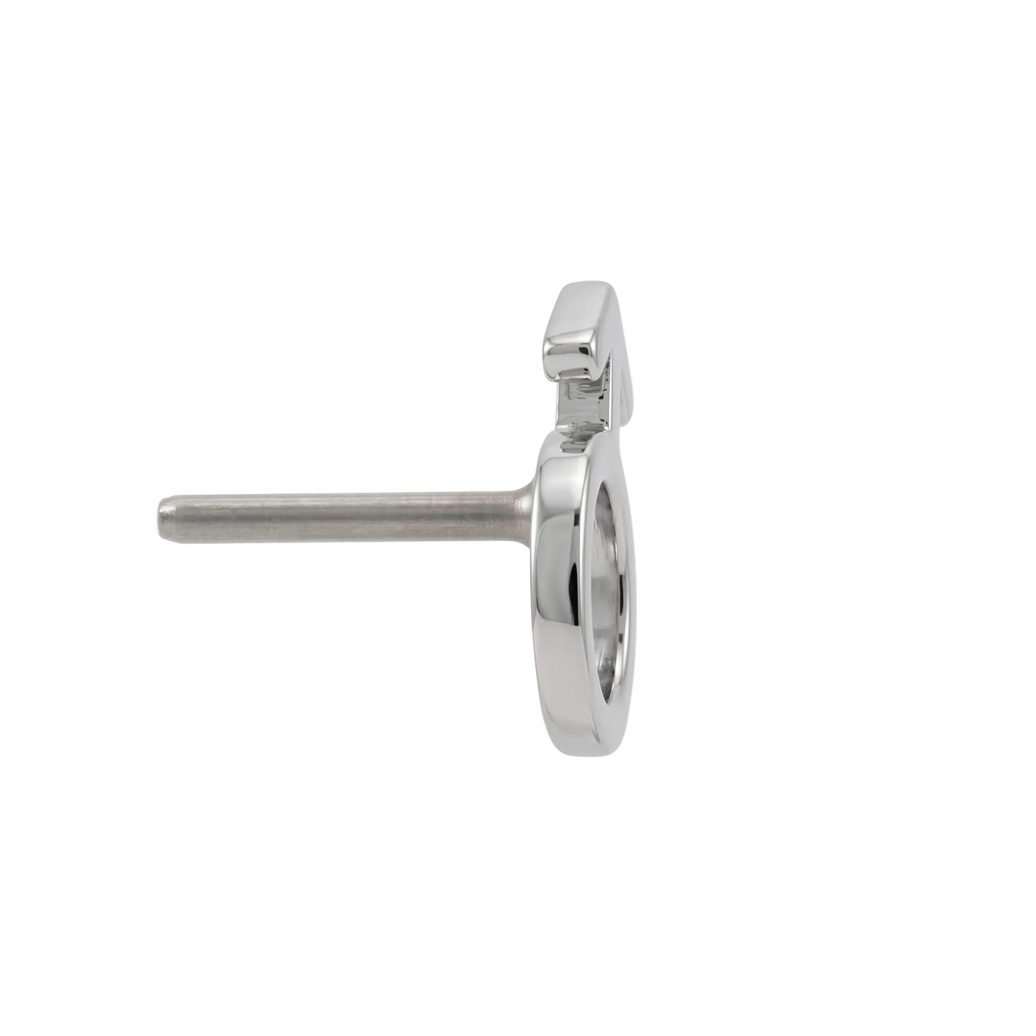 Male Symbol - 14K Gold Threadless/Threaded End - piercing - zone.com