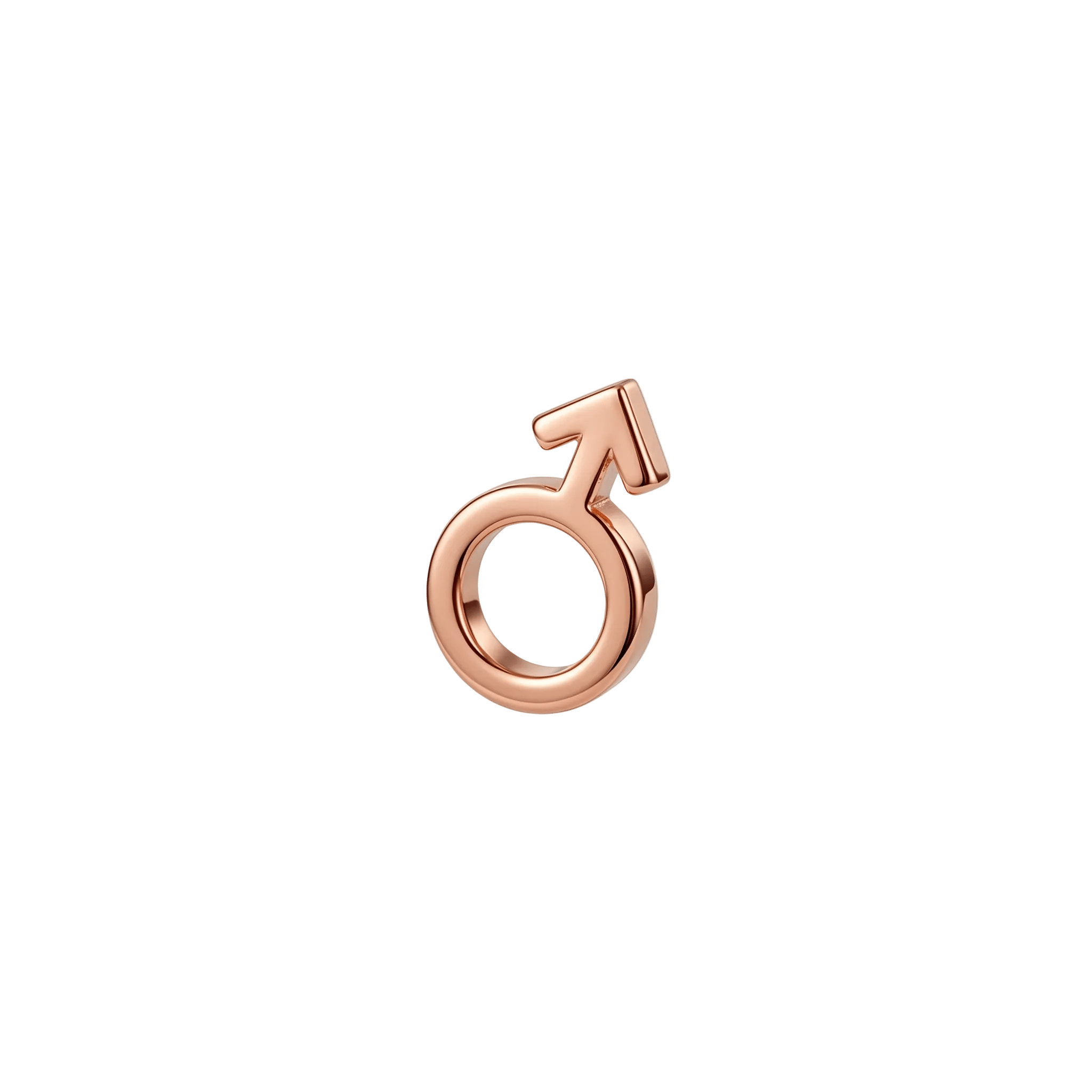 Male Symbol - 14K Gold Threadless/Threaded End - piercing - zone.com