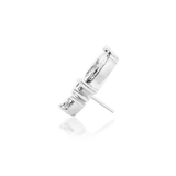 Malice – White CZ Marquise Trio – 14K Gold Threadless End - piercing - zone.com