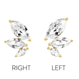 Malice – White CZ Marquise Trio – 14K Gold Threadless End - piercing - zone.com