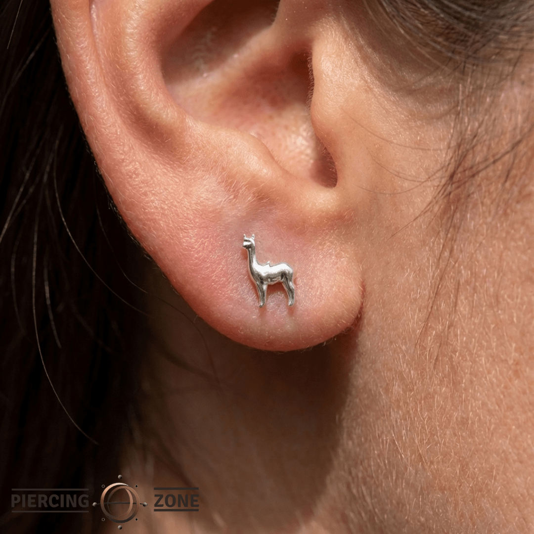 Mama Llama – 14K Gold Threadless End - piercing - zone.com