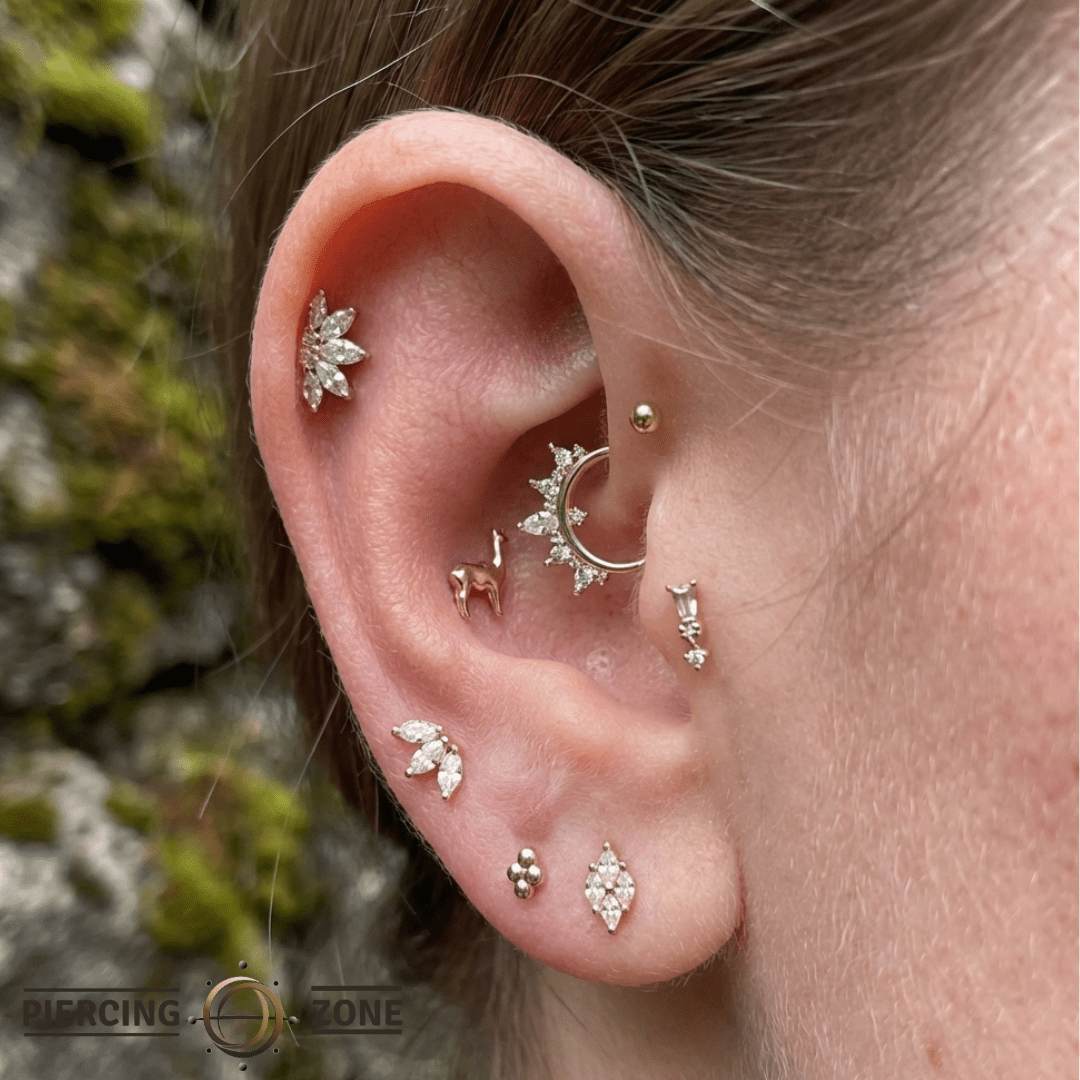 Mama Llama – 14K Gold Threadless End - piercing - zone.com