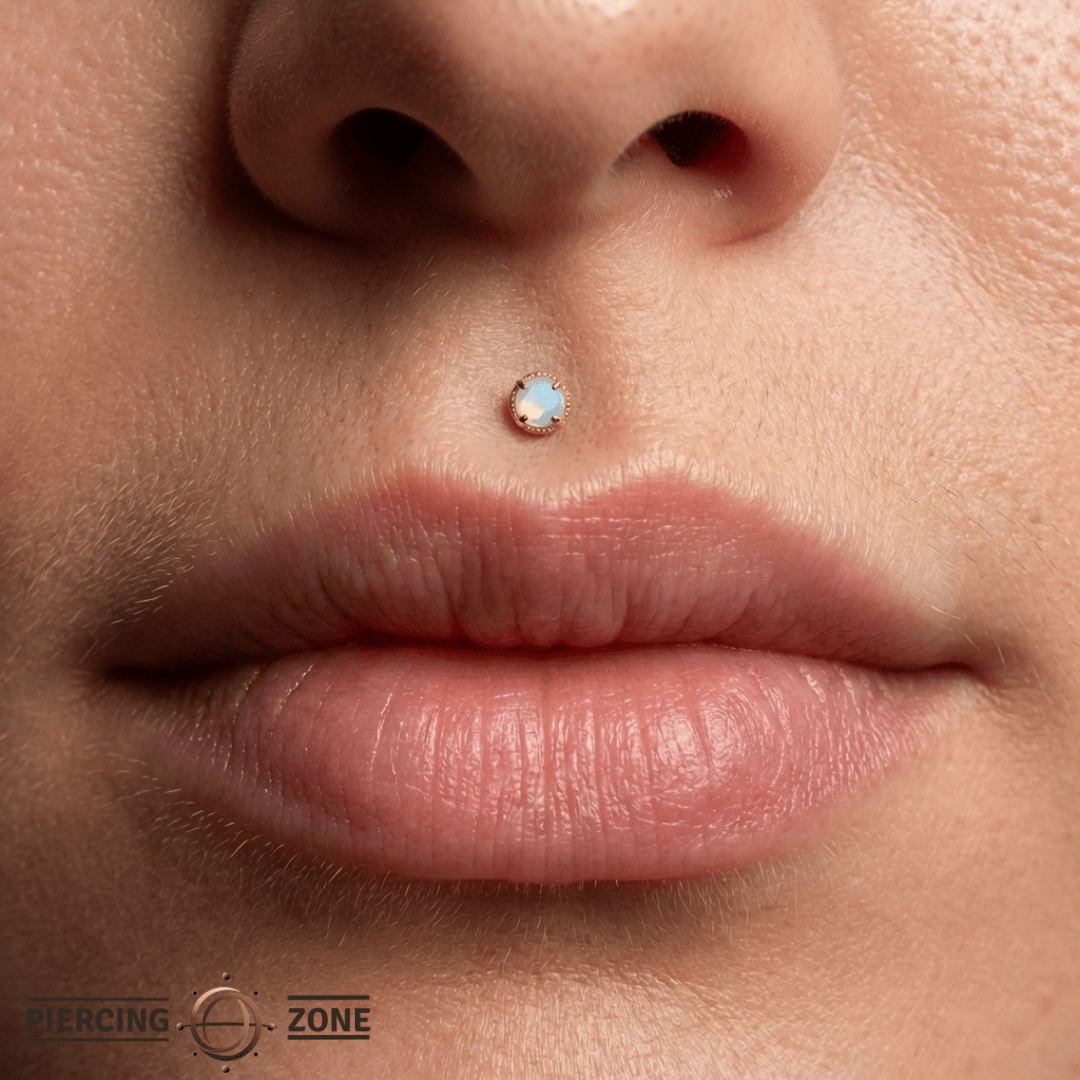 Manifest – 14K Gold Rainbow Moonstone Threadless End - piercing - zone.com