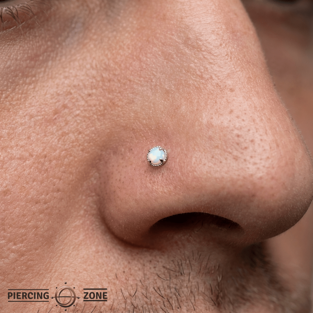 Manifest – 14K Gold Rainbow Moonstone Threadless End - piercing - zone.com