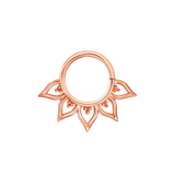 Mapira Seamless Ring – 14K Gold Cup & Divot Design - piercing - zone.com