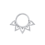 Mapira Seamless Ring – 14K Gold Cup & Divot Design - piercing - zone.com