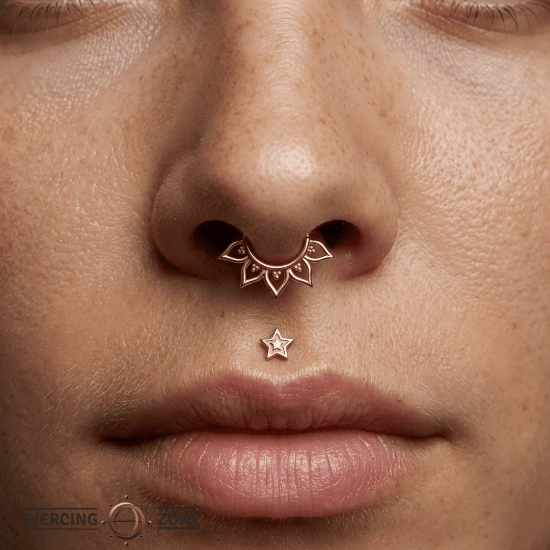 Mapira Seamless Ring – 14K Gold Cup & Divot Design - piercing - zone.com