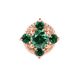 Mari – 14K/18K Gold Multi - Stone Threadless End - piercing - zone.com