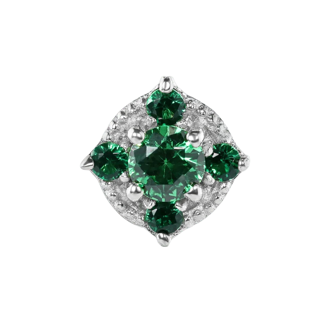 Mari – 14K/18K Gold Multi - Stone Threadless End - piercing - zone.com