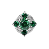 Mari – 14K/18K Gold Multi - Stone Threadless End - piercing - zone.com