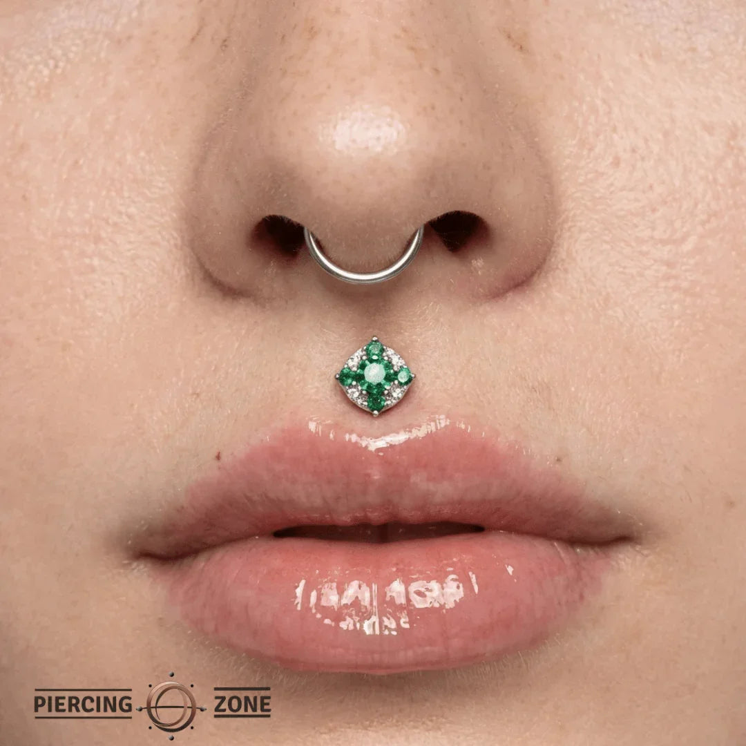 Mari – 14K/18K Gold Multi - Stone Threadless End - piercing - zone.com