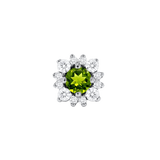 Marianna – 14K/18K Gold Multi - Gem Cluster Threadless End - piercing - zone.com