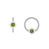 Marianna Seamless Ring – 14K Gold Tiered Gem Halo & Centerpiece Design - piercing - zone.com