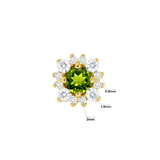 Marianna – 14K/18K Gold Multi-Gem Cluster Threadless End