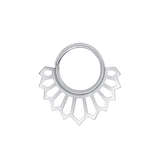 Marie Seamless Ring – 14K Gold Cup & Divot Design - piercing - zone.com