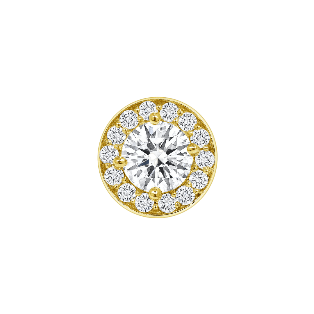 Marlena – 14K/18K Gold Multi - Stone Cluster Threadless End - piercing - zone.com