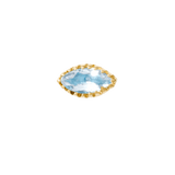 Marquis – 14K Gold Scalloped Birthstone Threadless End - piercing - zone.com