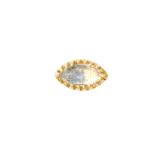 Marquis – 14K Gold Scalloped Birthstone Threadless End - piercing - zone.com