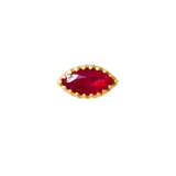 Marquis – 14K Gold Scalloped Birthstone Threadless End - piercing - zone.com
