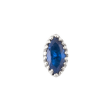 Marquis – 14K Gold Scalloped Birthstone Threadless End - piercing - zone.com