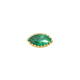 Marquis – 14K Gold Scalloped Birthstone Threadless End - piercing - zone.com