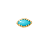 Marquis – 14K Gold Scalloped Birthstone Threadless End - piercing - zone.com