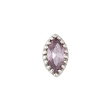 Marquis – 14K Gold Scalloped Birthstone Threadless End - piercing - zone.com
